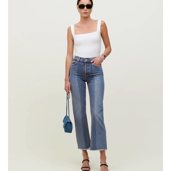 Reformation Denim - Reformation Reconstructed High Rise Straight Jeans